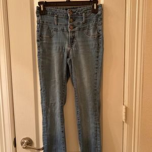 High-rise skinny jeans